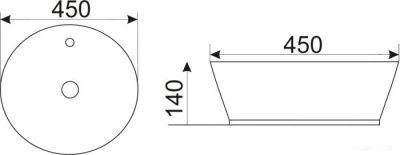 Умывальник CeramaLux D1306H004