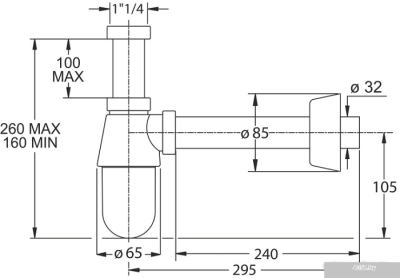 Сифон Bonomini 0570OT25K7