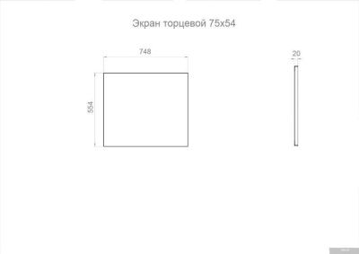 Triton Алекса 170x75 (с каркасом, сифоном, экраном и торцевым экраном)