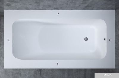 Ванна Salini Orlando Vasta 190x100 102024M (S-Stone, матовый)