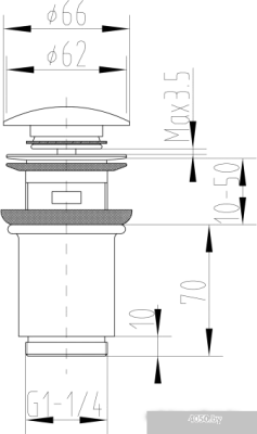 Донный клапан ZorG AZR 2 BR