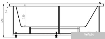 Ванна Aquatek Лея 170x75 без гидромассажа (слив слева)