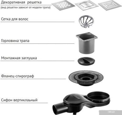 Berges Wasserhaus Platz Norma 150x150 090159 (матовый хром)