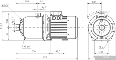 Насос Wilo Economy MHI 402 (1~230 В, EPDM)
