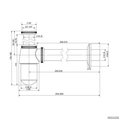 Wellsee Drainage System 182103000 (хром)