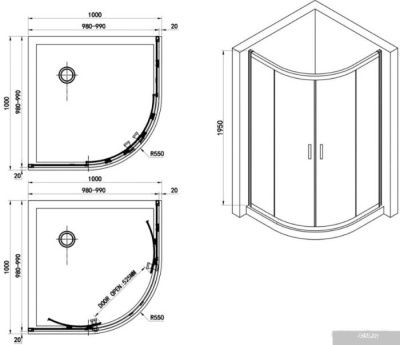 Adema Гласс Лайн 100 (прозрачное стекло)