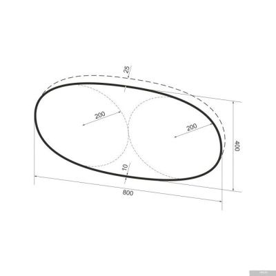 Wellsee Зеркало с фоновой LED-подсветкой 7 Rays' Spectrum 172201510, 80 х 40 см (с сенсором и регули