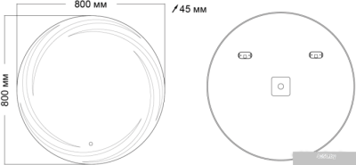 Grossman Зеркало Arma LED 80x80 158080