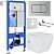 Roxen Cube bidet в комплекте с инсталляцией StounFix Dual Fresh 6 в 1 968439 (кнопка: сатин)