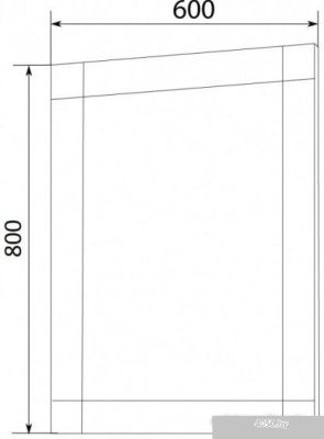 MarkaOne Зеркало Glass 60x80 У73245 (синий мрамор)