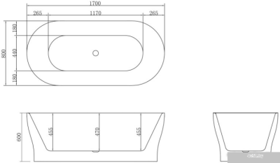 Ванна BelBagno BB405 170x80