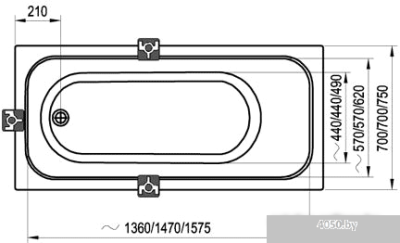 Ванна Ravak Chrome 150x70 (C721000000)