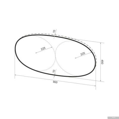 Wellsee Зеркало 7 Rays' Spectrum 172201820, 90 x 45 см