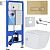 Roxen Cube bidet в комплекте с инсталляцией StounFix Dual Fresh 6 в 1 968095 (кнопка: брашированное