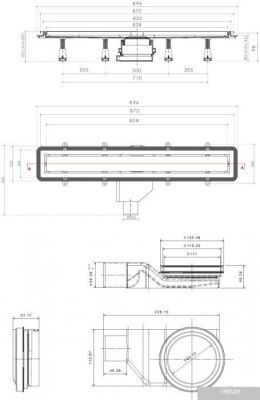 Трап/канал Pestan Confluo Premium Line 850 Gold