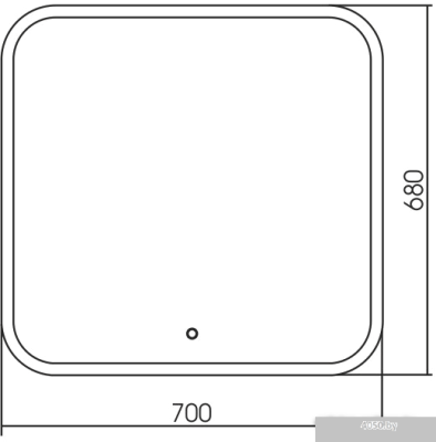 Grossman Зеркало Comfort LED 70x68 670680