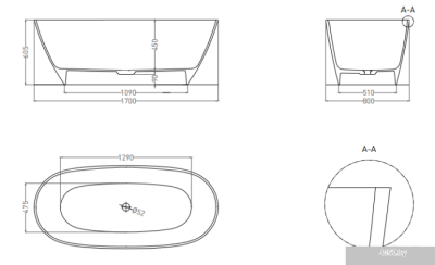 Umy Home NOA 170x80 U-Coat UG10112 (белый глянцевый)