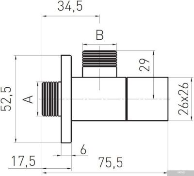 Вентиль Ferro Quadro Z293 1/2