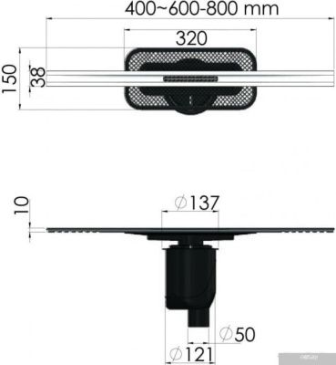 Berges Wasserhaus Simpel 600 090011 (матовый хром)