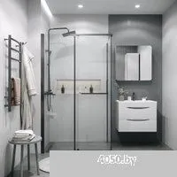 Grossman Pragma 110x80x195 120.K33.03.1180.42.00 (графит сатин/прозрачное стекло)