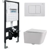 Abber Rechteck AC1201-AC0105-AC0120MW (с кнопкой смыва)