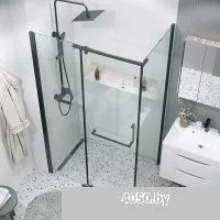 Grossman Pragma 100х195 200.K33.03.100.21.00 (черный матовый/стекло прозрачное)