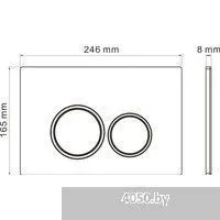 Roxen Antares в комплекте с инсталляцией Attach 5 в 1 966869 (кнопка: белый глянец с хромированной о