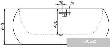 Ванна BelBagno BB30 155x155