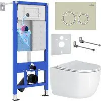 Roxen Vortex в комплекте с инсталляцией StounFix Dual Fresh 6 в 1 966303 (кнопка: бежевый)