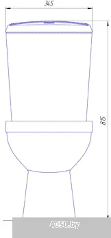 Унитаз Rosa Комфорт (коричневый)