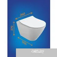 Cersanit City Smart CO DPL EO Slim + Vector 68305 (с кнопкой Estetica черный матовый)