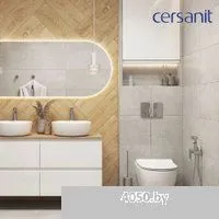 Cersanit Brasko Slim 64824 + Aqua 50 68178 +Accento Circle для Aqua 69078 (кнопка черный матовый)