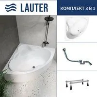Lauter Riviera 150x150 21050150 (с ножками и сифоном 21Y32000 хром)