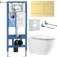 Roxen Antares Tornado Long в комплекте с инсталляцией StounFix Dual Fresh 6 в 1 868465 (кнопка: браш