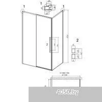Grossman Galaxy 110x80x195 120.K33.01.1180.10.02 (хром/стекло шиншилла)