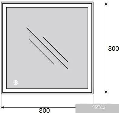 BelBagno Зеркало SPC-GRT-800-800-LED-TCH