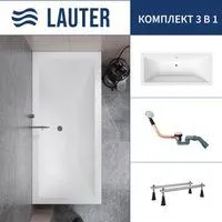 Lauter Oasis 180 21203080 (с ножками и сифоном 21Y11030 хром)