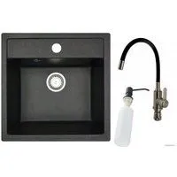 БелЭворс Rio + смеситель W74004-2 + дозатор L405F (черный)