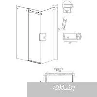 Grossman Classic 130x90x195 120.K33.04.1390.21.10 (черный матовый/тонированное стекло)