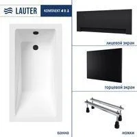 Lauter Estelle 130х70 21206030 (с ножками, лицевым черным и торцевым экраном)