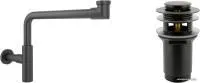 Wellsee Drainage System 182125001 (сифон, донный клапан, матовый черный)