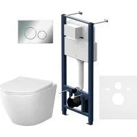 AM.PM Pro L IS49051.801900 (глянцевый хром, с сиденьеми кнопкой смыва)