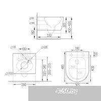 Roxen Antares Tornado в комплекте с инсталляцией StounFix Dual Fresh 6 в 1 968358 (кнопка: белый гля