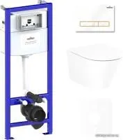 Унитаз Lavinia Boho Relfix Biore Rimless 6 в 1 75110181 (белый/золотистый пластик)