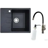 БелЭворс Mila R + смеситель W74004-2 + дозатор L405F (черный)