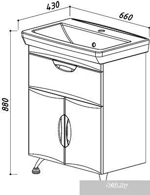 Belux Тумба с умывальником Венеция-Милан Н65-01 (1, белый)