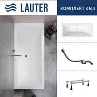 Lauter Oasis 165 21203065 (с ножками и сифоном 21Y32002 белый)