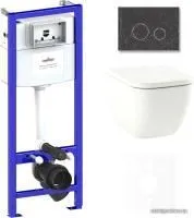 Унитаз Lavinia Boho Relfix One Compacto 6 в 1 75110083 (greek black иск. камень)