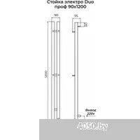 TERMINUS Стойка Duo Проф 1200 (черный)
