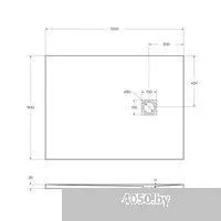 BelBagno TRAY-MR-UNO-AH-120/90-35-W 120x90